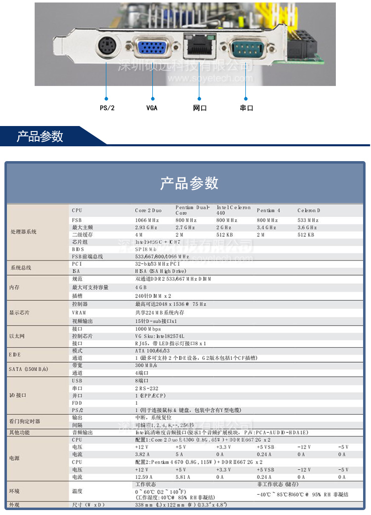 研華PCA-6010VG工控主板 LGA775 Intel? Core? 2 Duo單板電腦，帶雙千兆和DVI接口