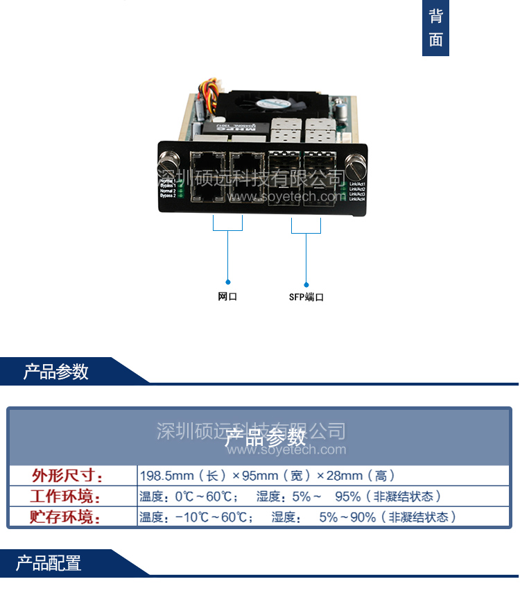 研祥四電口+四光口千兆網(wǎng)絡(luò)模塊，帶2組BYPASSENM-4824ES
