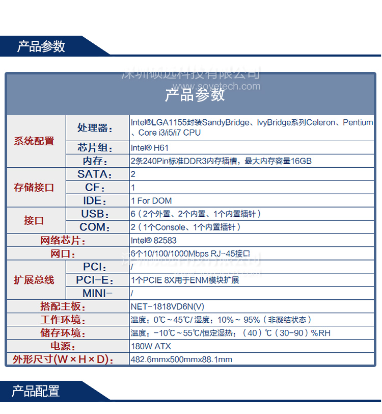 研祥2U主流網(wǎng)絡(luò)應(yīng)用平臺，H61芯片 NPC-8218