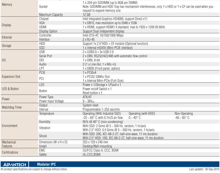 研華ARK-5420 Intel? 第三代 Core? i 處理器無風(fēng)扇嵌入式工控機(jī)，支持 PCIEx4 & PCI