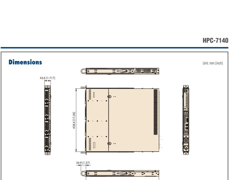 研華HPC-7140 1U 機(jī)架式服務(wù)器機(jī)箱，適用于 MicroATX/ATX 服務(wù)器主板，支持4個(gè)3.5"熱插拔盤位，1個(gè)全長/半長PCI-E x16擴(kuò)展插槽