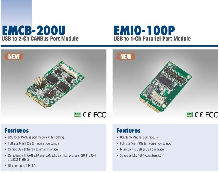研華EMIO-100P 并行模塊，1 路，USB I/F
