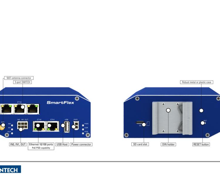 研華BB-SR30008120-SWH SmartFlex、LTE 路由器、5E、USB、2I/O、SD、PSE、SL、SWH