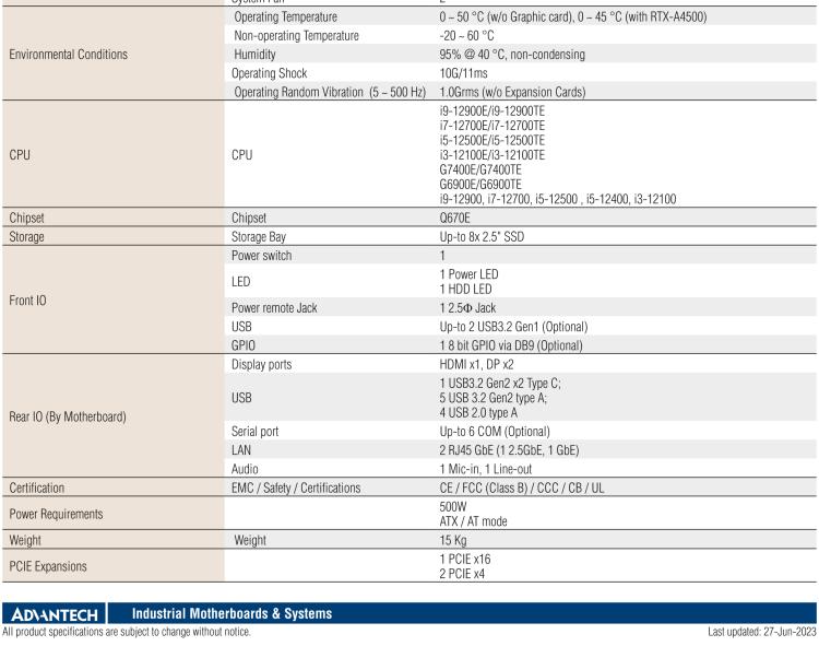 研華EPC-B3588 適配Intel 第12代 Core i 系列處理器，搭載Q670E芯片組?？纱钆銷(xiāo)VIDIA? RTX-A4500顯卡。3U高度，提供高端圖像處理應(yīng)用的解決方案。