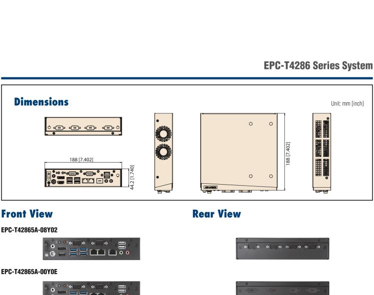 研華EPC-T4286 適配Intel? 第8/9代 Core? i 系列處理器，搭載H310芯片組。1U超薄高度，性能強勁。