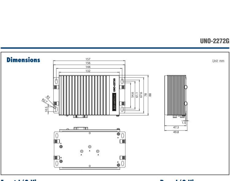 研華UNO-2272G 袖珍型嵌入式工控機(jī)，搭配Intel? Atom?處理器，1 x GbE, 2 x mPCIe, VGA/HDMI