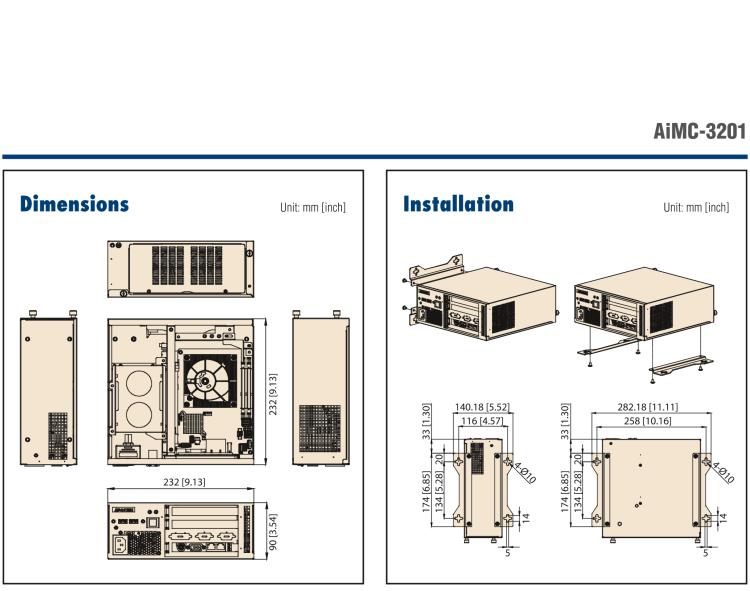 研華AIMC-3201 智能微型計(jì)算機(jī)，支持英特爾酷睿? i7/i5/i3 CPU，H81芯片組, 2個(gè)擴(kuò)展槽, 250W 80Plus 電源