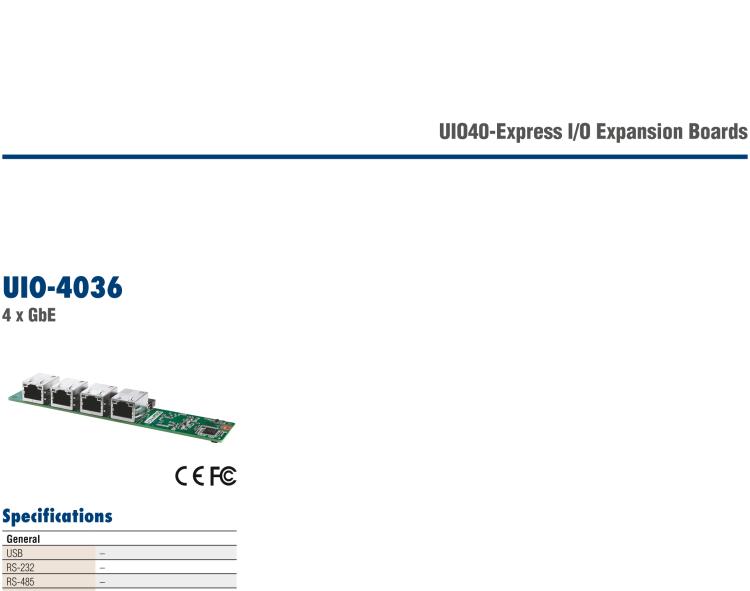 研華UIO-4030 UIO40-Express I/O 擴(kuò)展卡，支持 1 2 wires RS-232, 1 RS-485 和 8 GPIO (-24~24V input level)