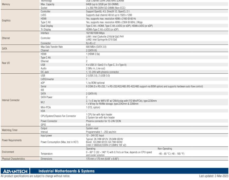 研華AIMB-233 板載Intel? 第8代 Core i 處理器。擁有Type C接口，滿足各類擴(kuò)展需求。低功耗，超薄緊湊，無風(fēng)扇設(shè)計，支持寬溫寬壓，性能強(qiáng)勁。