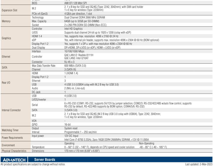 研華AIMB-286 Intel? 第8/9代 Core? i 系列處理器，搭載Intel H310芯片組。超薄設(shè)計，結(jié)構(gòu)緊湊。