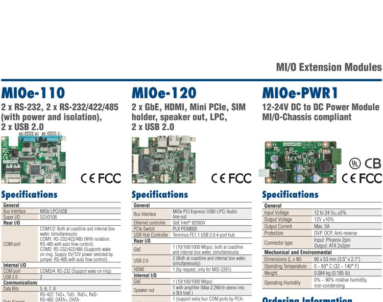 研華MIOe-210 4xRS232/422/485, 2xRS422/485, 8-bit GPIO，兼容3.5寸MIO單板