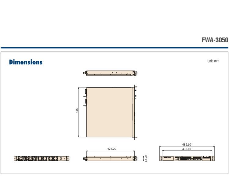 研華FWA-3050 基于Intel?Xeon D-2100系列處理器，用于uCPE和下一代防火墻的遠(yuǎn)程可管理1U網(wǎng)絡(luò)應(yīng)用平臺