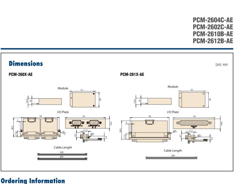 研華PCM-2612B 非隔離RS-422/485，4端口，DB9，PCIe I/F
